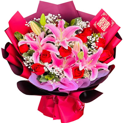 芜湖11朵红玫瑰2支百合，爱情幸福永远
