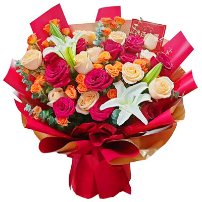 芜湖19朵玫瑰百合，爱情永不凋零