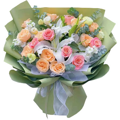 芜湖18朵玫瑰混搭百合，给你无尽的温暖