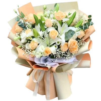 芜湖19朵香槟玫瑰百合，你是我的真爱