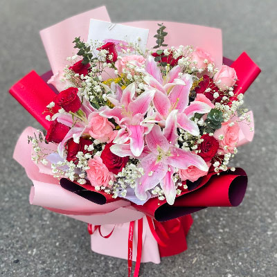芜湖22朵玫瑰混搭百合，共舞人生