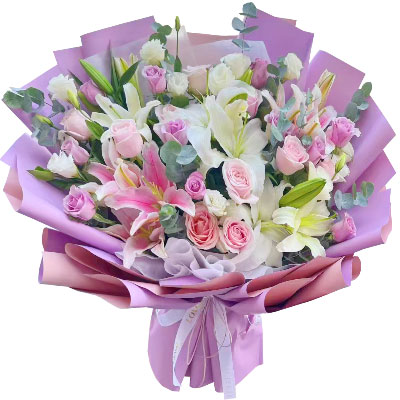 芜湖20朵玫瑰混搭百合，爱情浪漫幸福