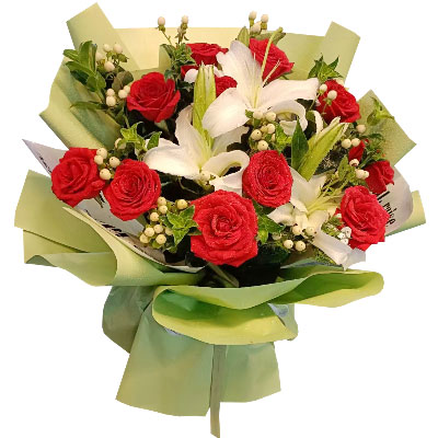 芜湖11朵红玫瑰百合，浪漫的爱意