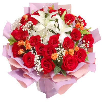 芜湖21朵红玫瑰百合，用心体验爱的瞬间