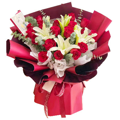 芜湖18朵红玫瑰2支百合，脑海里都是你